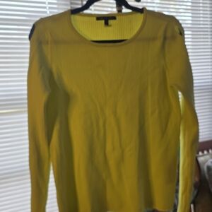 Armani Exchange Light Yellow Ribbed Top